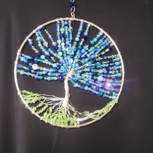 Blue and green suncatcher.
